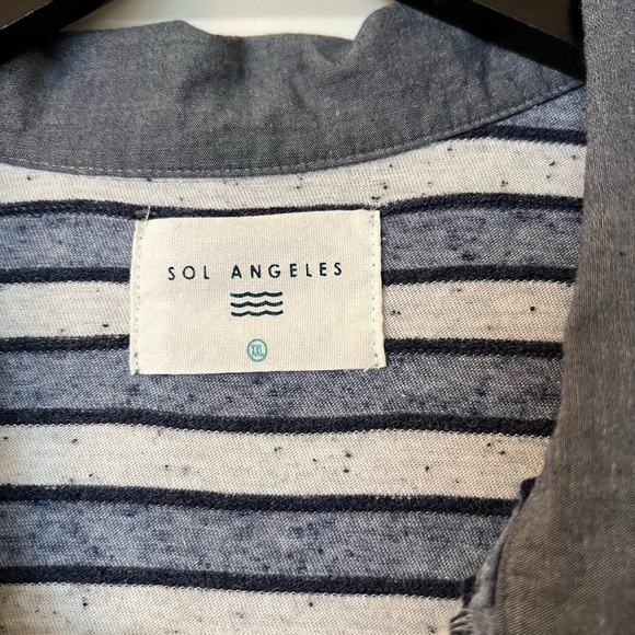 NWOT - Sol Angeles Lawson Textured Striped Polo - Picture 2 of 3